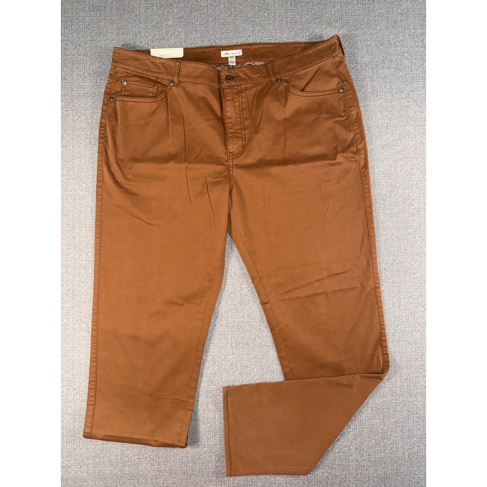 Peter Millar Mens 42x33 Five Pocket Pants Tobacco Brown Trousers Chino